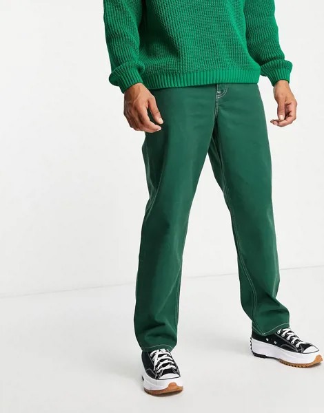 Зеленые свободные джинсы ASOS DESIGN-Зеленый цвет