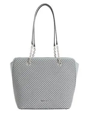 CALVIN KLEIN Женская серая стеганая сумка-тоут Hailey с металлическим логотипом и логотипом