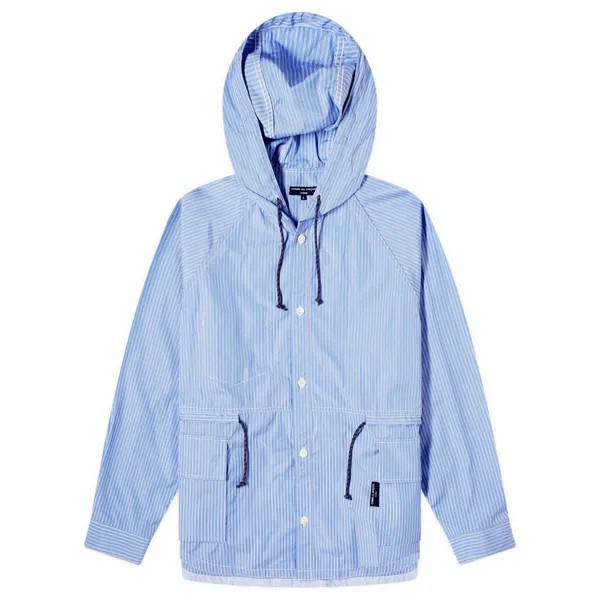 Рубашка Comme Des Garçons Homme Stripe Hooded Shirt, цвет Sax, Navy & White