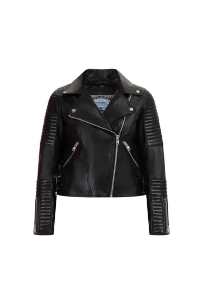 Кожаная куртка DreiMaster Bikerjacke Aus Leder, черный