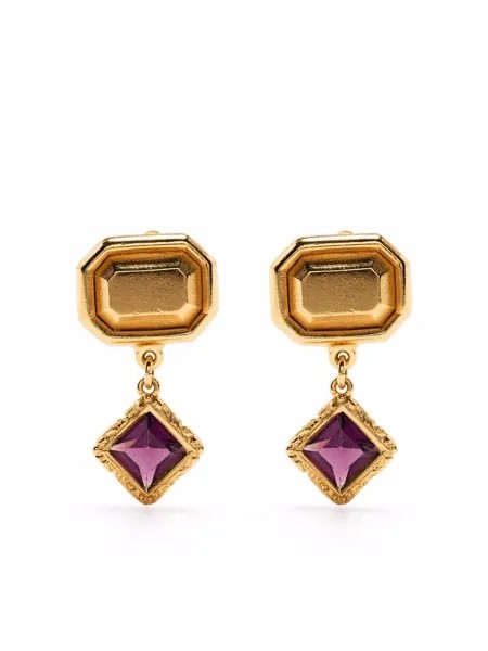 Yves Saint Laurent Pre-Owned серьги-клипсы 1990-х годов с камнями