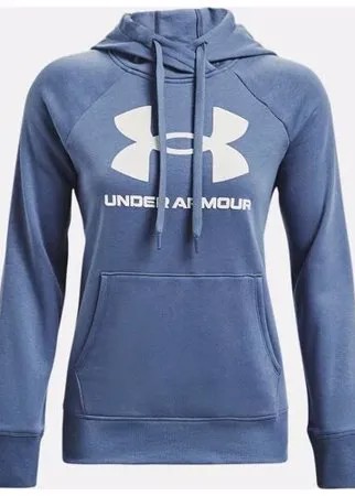 Худи Under Armour Rival Fleece Logo Hoodie размер XS, mineral blue/white