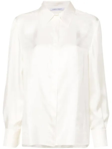 Alberta Ferretti шелковая рубашка, белый