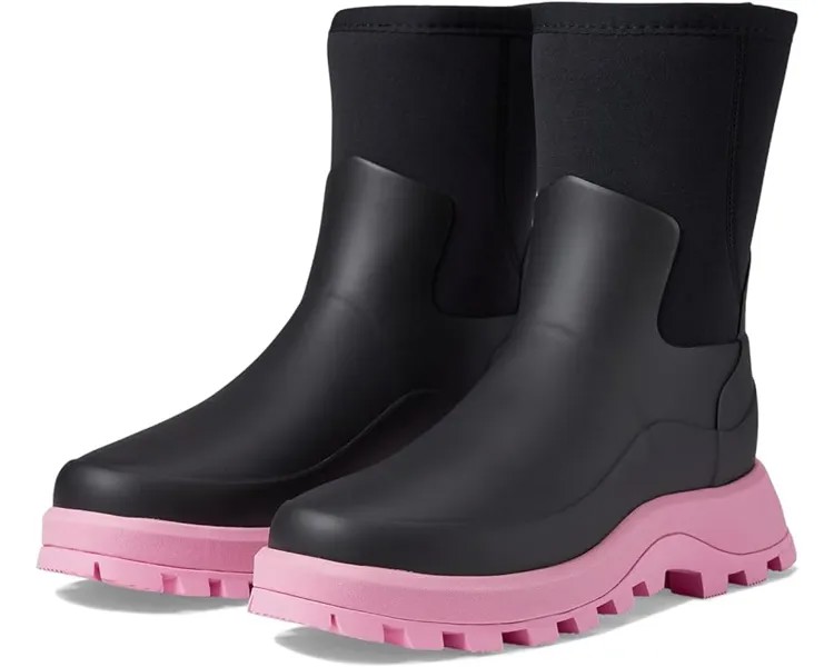 Ботинки Hunter City Explorer Short Boot, цвет Black/Pink Fizz