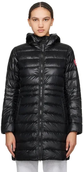 Черное пуховое пальто из кипариса Canada Goose