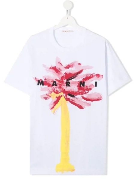 Marni Kids футболка с принтом