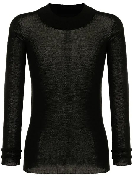 Rick Owens джемпер тонкой вязки с круглым вырезом