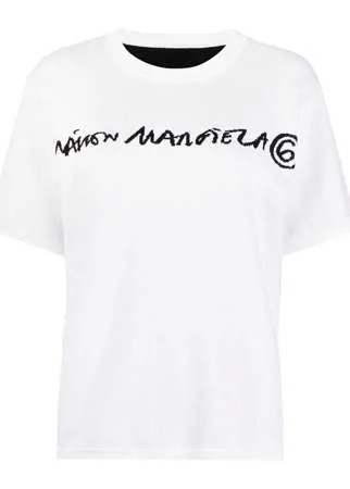 MM6 Maison Margiela двухсторонняя толстовка с короткими рукавами