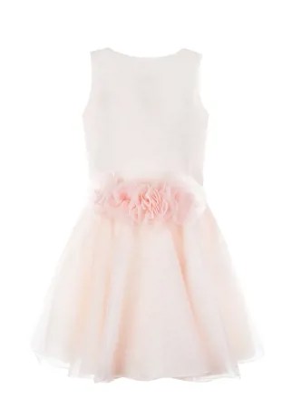 Розовое платье с цветами на талии Aletta детское