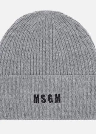 Шапка MSGM Micrologo Basic, цвет серый