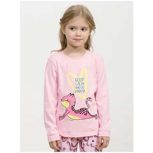 Пижама: джемпер и брюки Pelican WFAJP3275U для девочек, цвет розовый, размер 4