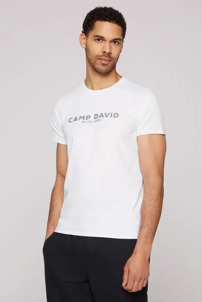 Рубашка CAMP DAVID с круглым вырезом, хлопок, белый