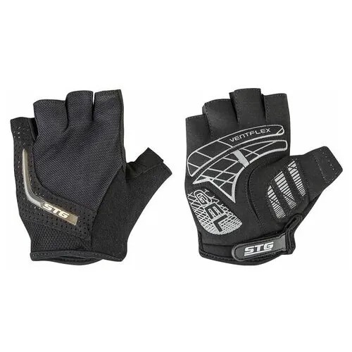 Перчатки STG, AI-03-108,unisex, летние,черные/серы