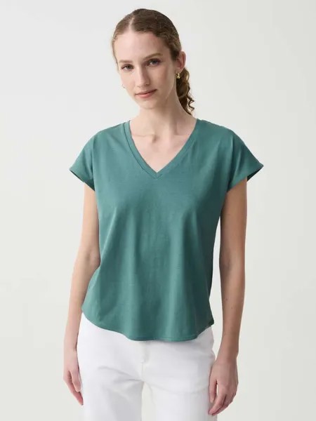 Футболка из органического хлопка с рукавами-кимоно Ovs, цвет sage green