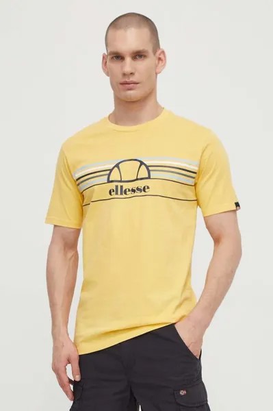 Хлопковая футболка Slowly T-Shirt Ellesse, желтый