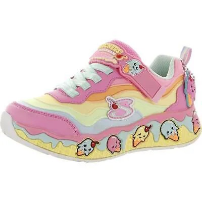 Розовые повседневные и модные кроссовки Skechers Girls Sundae Sweeties BHFO 9476