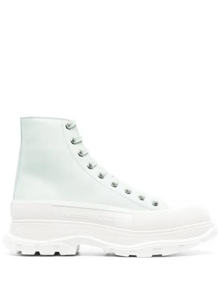 Alexander McQueen ботинки Tread Slick, зеленый