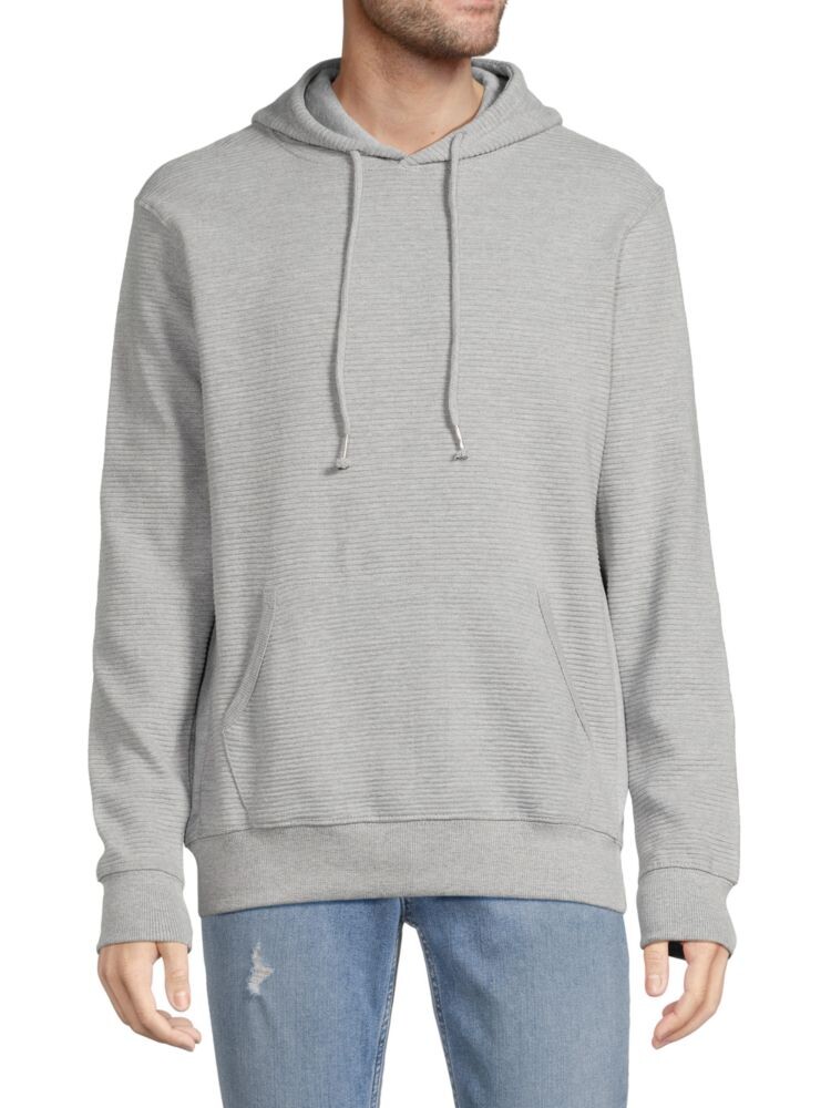 Толстовка с капюшоном в рубчик Fleece Factory, серый