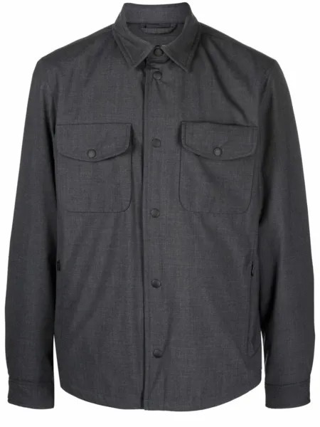 Woolrich шерстяная куртка-рубашка Travel, серый
