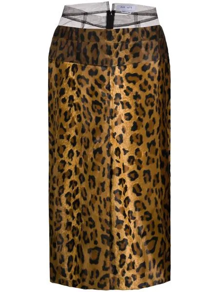 Act N°1 юбка миди с леопардовым принтом