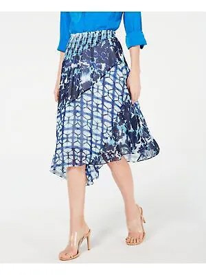 INC Женская голубая многослойная юбка с рюшами и эффектом омбре. Размер: XL