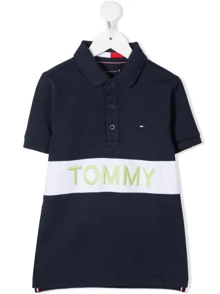 Tommy Hilfiger Junior рубашка поло в стиле колор-блок