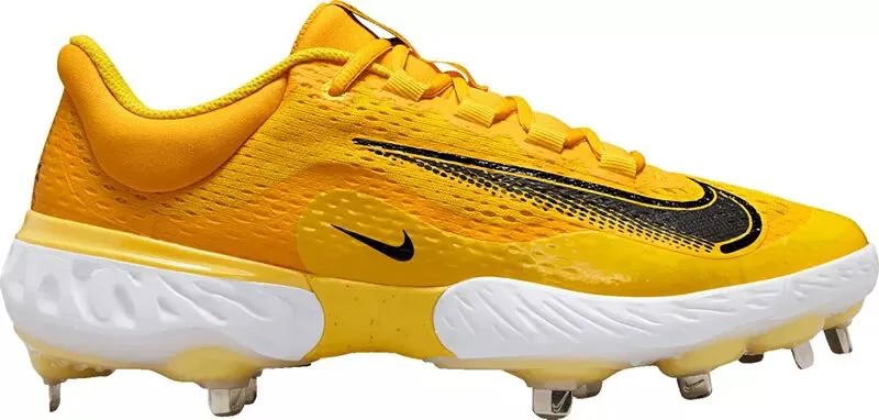 Мужские металлические бейсбольные бутсы Nike Alpha Huarache Elite 4, желтый/черный