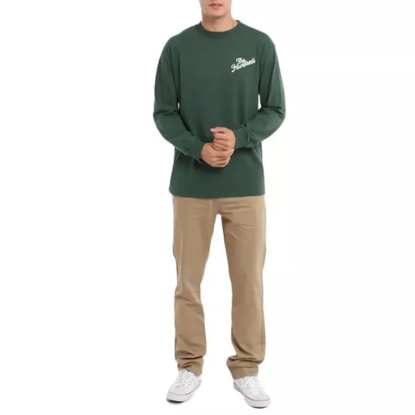 Лонгслив THE HUNDREDS Forever Slant Crest Ls T-Shirt Forest 2022