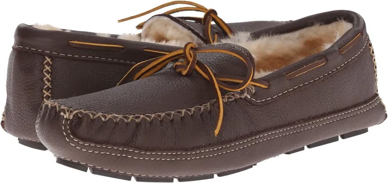 Тапочки Sheepskin Lined Moose Slipper Minnetonka, цвет Chocolate Moose