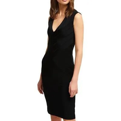 Женское черное коктейльное платье French Connection Zasha с v-образным вырезом 2 BHFO 1084