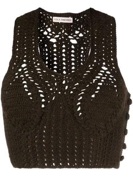 Ulla Johnson трикотажный топ-бра, зеленый