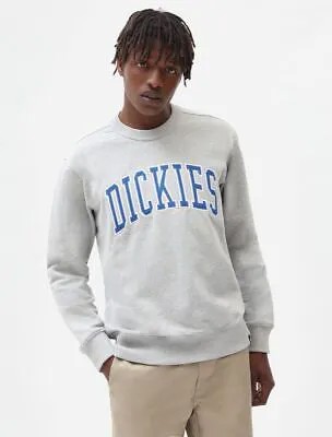 Dickies Aitkin Crewneck Мужская серая меланжевая спортивная толстовка с круглым вырезом