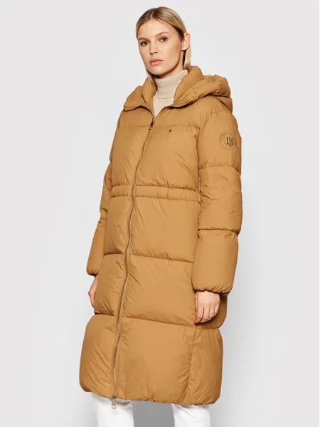 Пуховик свободного кроя Tommy Hilfiger, коричневый