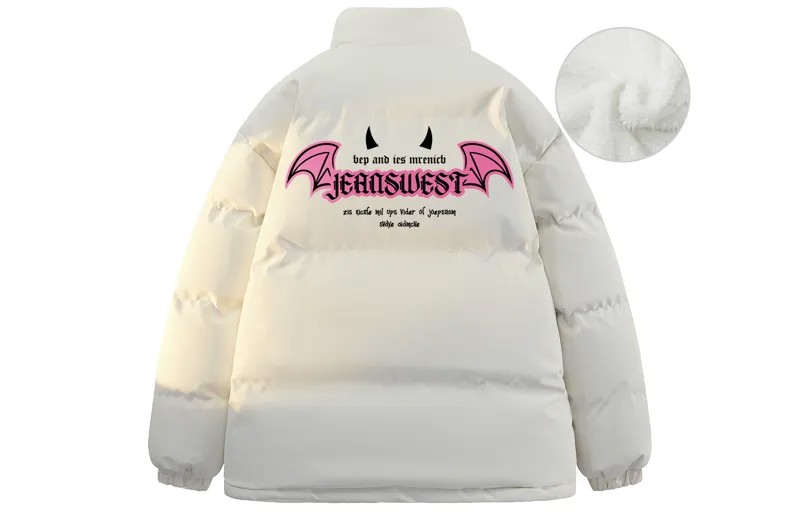 Jeanswest Стеганая куртка унисекс Zhenweis, Розовый на флисовой подкладке