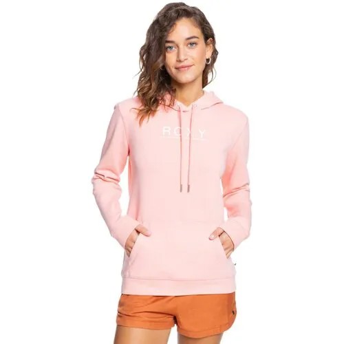 Худи Roxy, силуэт прямой, капюшон, карманы, размер XXL, розовый