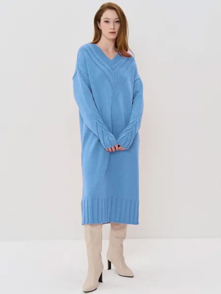 Платье женское VAY 5232-2511 синее 56-58 RU