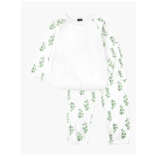 Пижама  Mjolk, размер 122, зеленый, белый