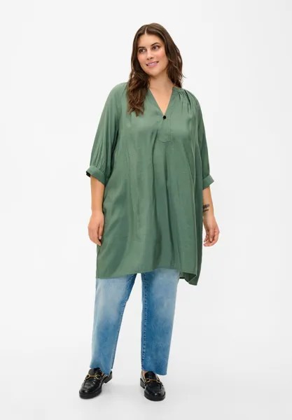 Туника With 3/4 Sleeves Zizzi, утино-зеленый
