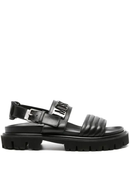 Moschino массивные сандалии с логотипом, черный