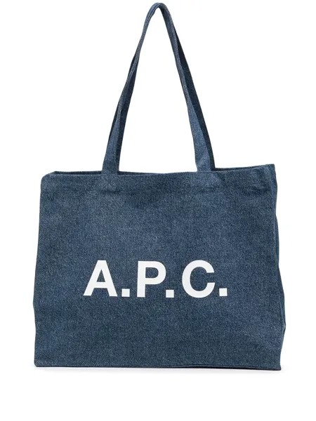 A.P.C. джинсовая сумка на плечо с логотипом