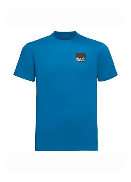 Синяя мужская футболка обычного кроя с круглым вырезом Jack Wolfskin