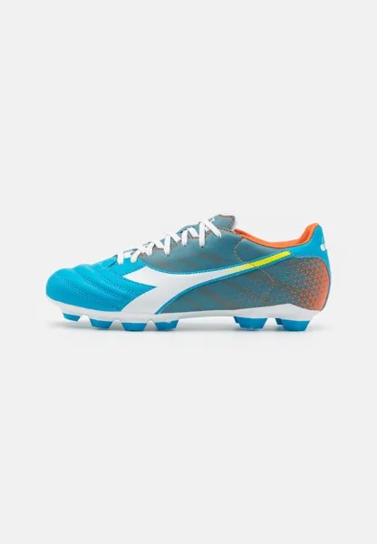 Футбольные бутсы с шипами BRASIL ELITE VELOCE Diadora, цвет blue fluo/white/orange