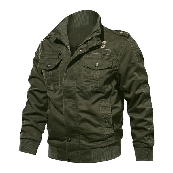 Куртка-пилот Мужская тактическая, хлопок, Бомбер, стиль милитари, повседневные летные куртки ВВС, Осень-зима