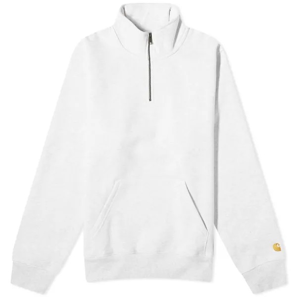 Свитшот Carhartt Wip Chase Neck Zip Crew, белый