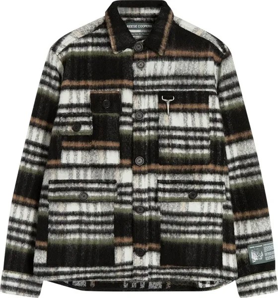 Рубашка Reese Cooper Brushed Wool Flannel 'Black', черный