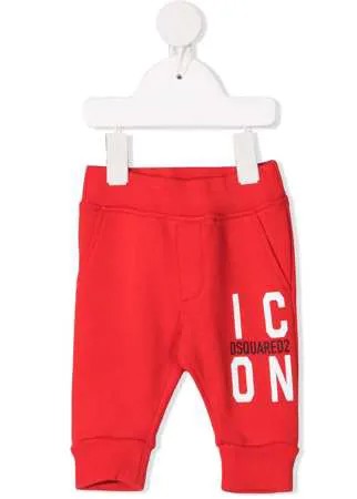Dsquared2 Kids спортивные брюки с принтом Icon