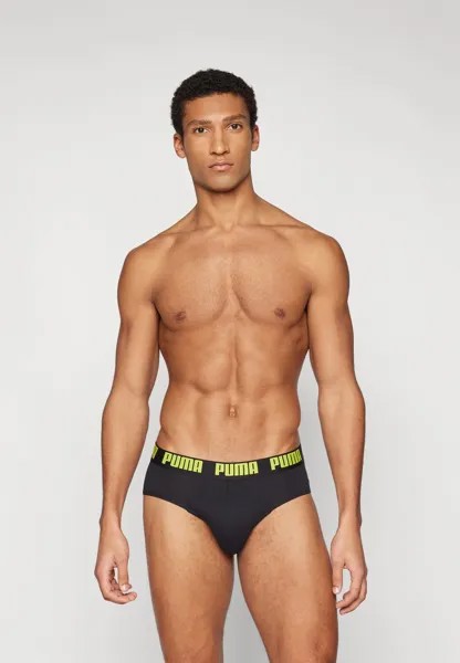 Трусы MEN EVERYDAY BRIEF 2 PACK Puma, цвет lime smash/black
