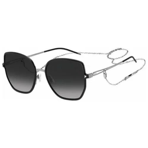 Солнцезащитные очки BOSS, кошачий глаз, с защитой от УФ, для женщин, черный