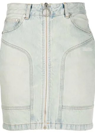 Off-White джинсовая юбка мини на молнии