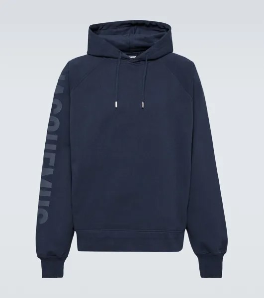 Худи Le Typo из хлопкового джерси Jacquemus, синий